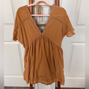 Urban Outfitters | Gold Caramel Mini Dress | Size SP
